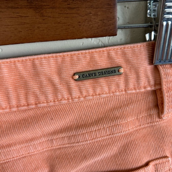 Carve Designs Oahu Shorts 4" Mid Rise Corduroy Frayed Hem Coral 2 EXCELLENT - Picture 10 of 10